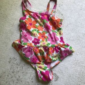 Girls Floral Swimsuit